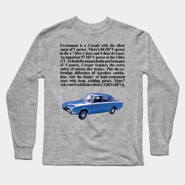 FORD CORSAIR - advert Long Sleeve T-Shirt by Throwback Motors